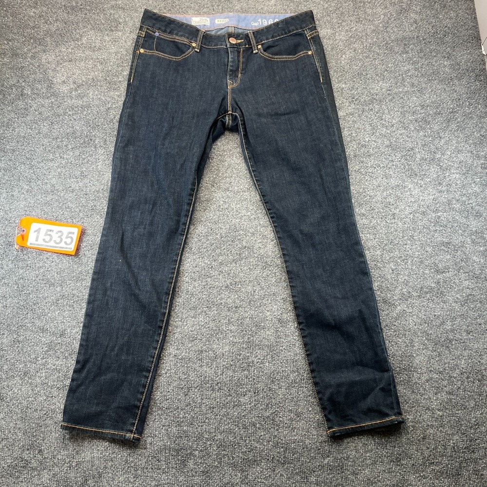 GAP 1969 Always Skinny Jeans Womens 29/8a Blue Denim Dark Wash Mid Rise Stretch